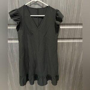 Shein NWOT black tunic dress with flutter sleeves, XS